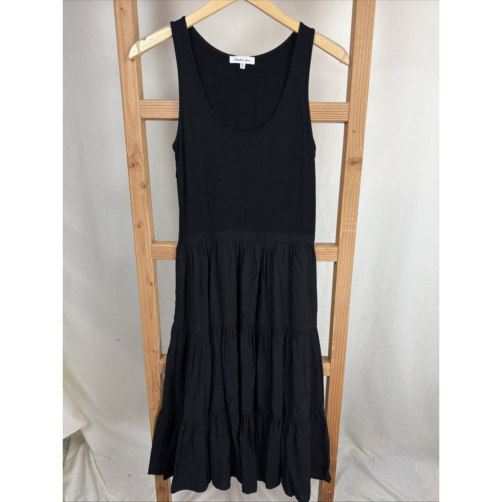 Nwt Another Love Black Scoop Neck Empire Waist Dress #1091 Xs